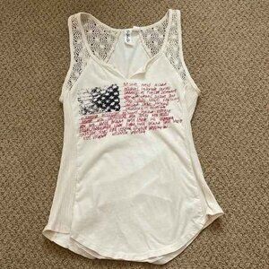 💕 3/$25 💕 Others Follow Flag and Lace Tank Top